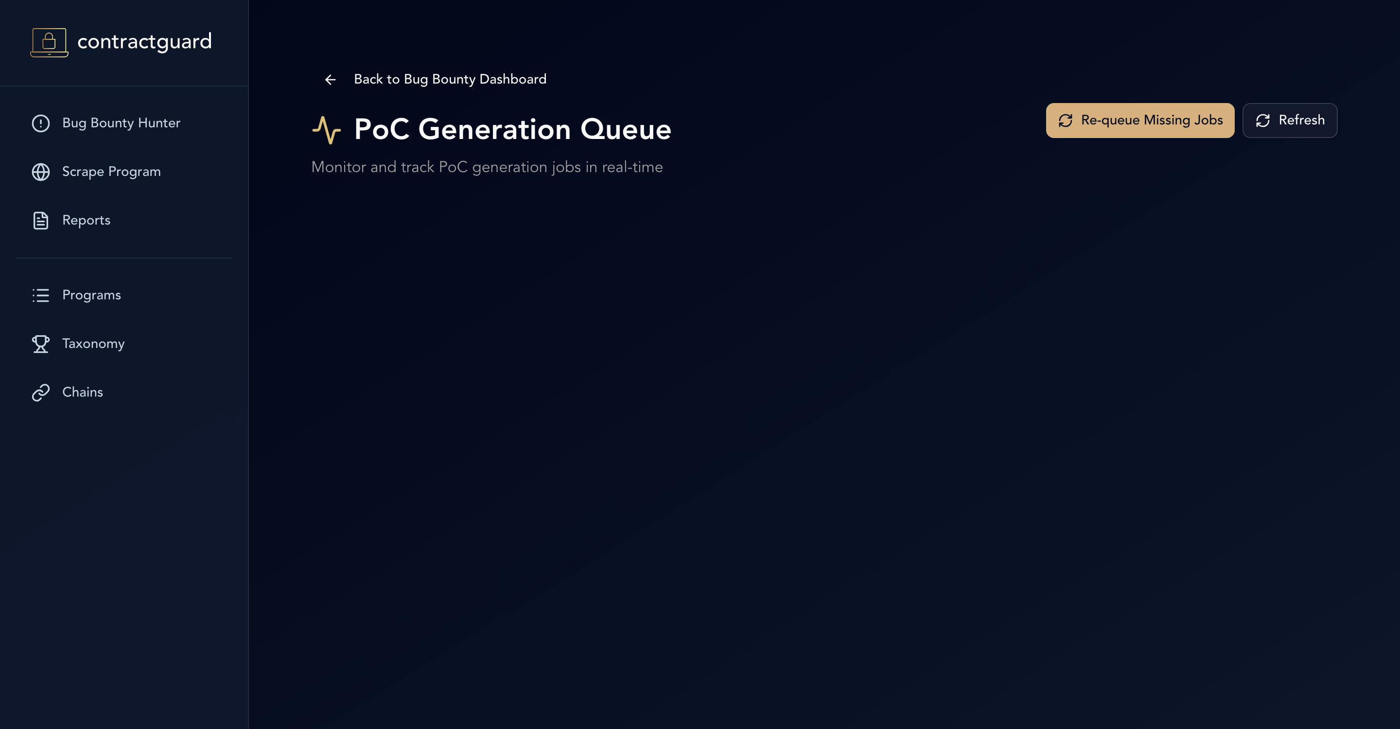 ContractGuard autonomous PoC generation queue